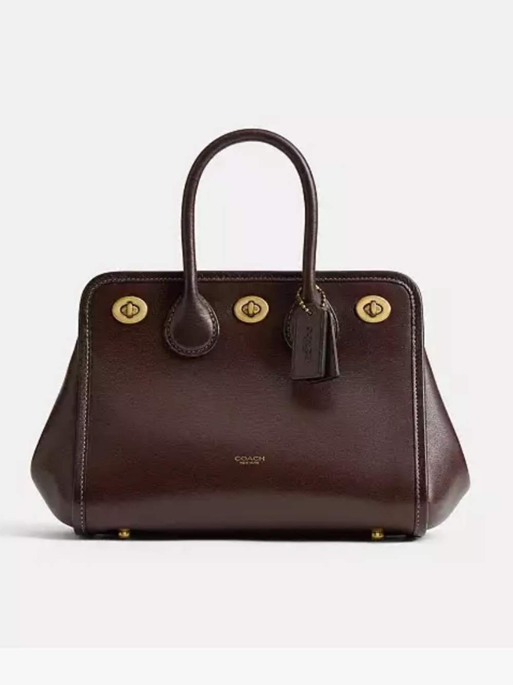 NWT Coach Runway Turnlock Tote Bag 22 - Maple Brown (Sold Out Limited Release)